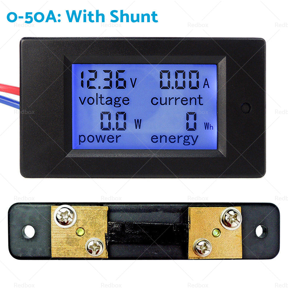 DC 6. 5~100V 20-50-100A LCD Digital Combo Panel Display Volt Amp Power Watt Meter-6