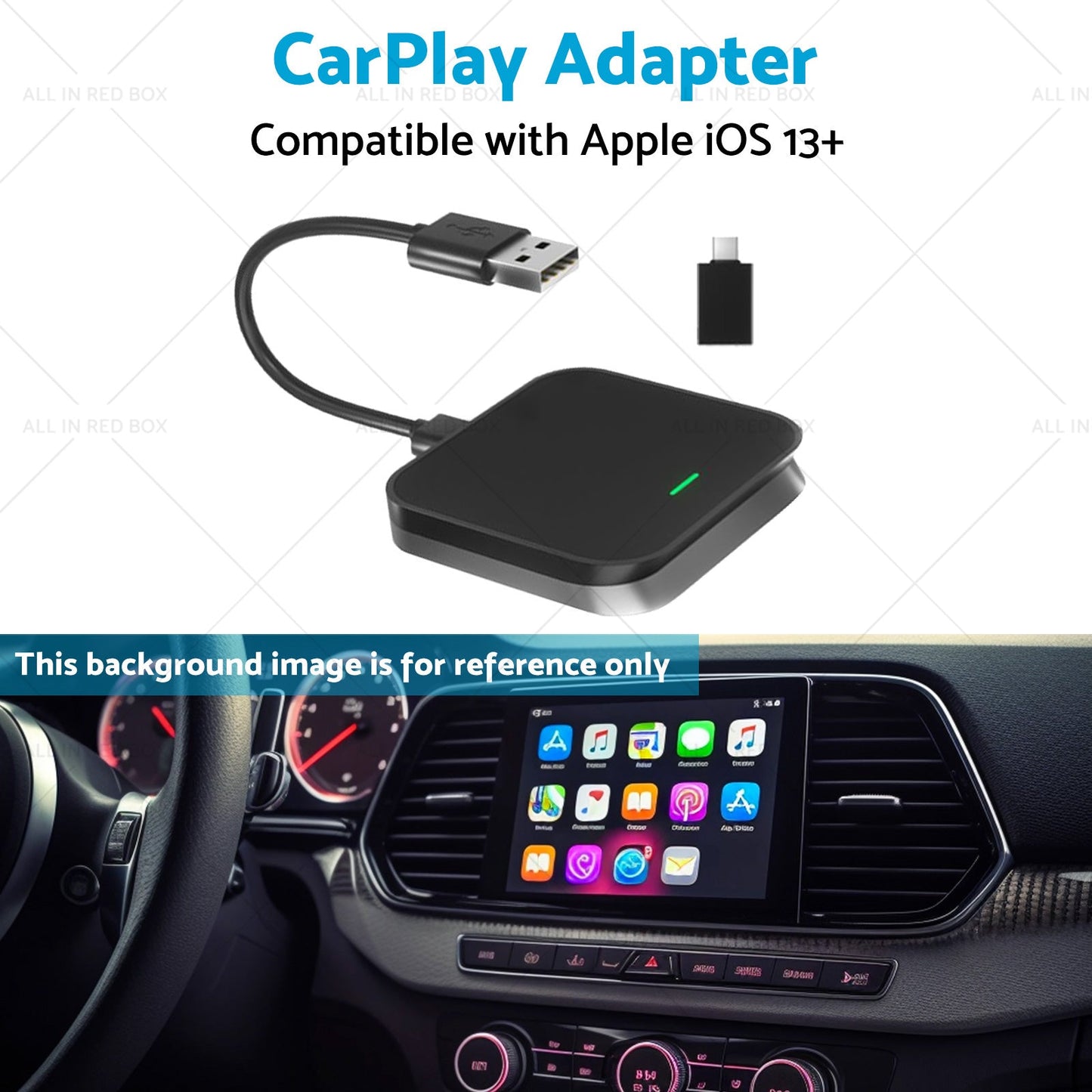 Bluetooth USB Wireless Receiver Black Suitable for Apple CarPlay Adapter-4