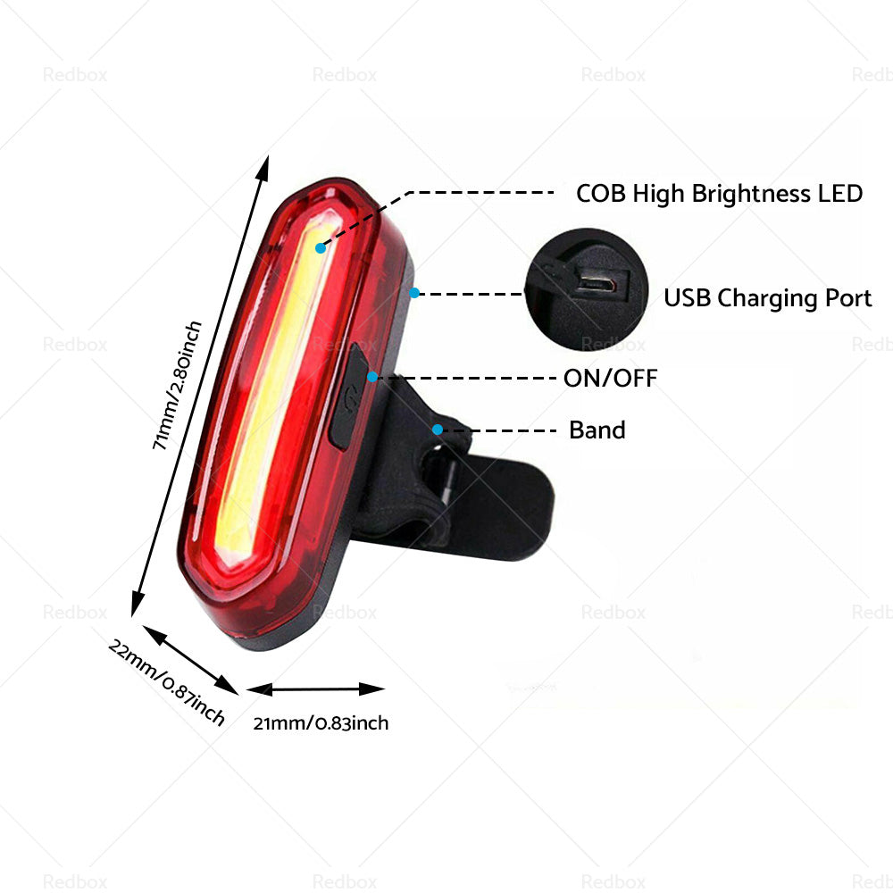 120 Lumens LED Bike Tail Light USB Rechargeable Powerful Bicycle Rear Light-2