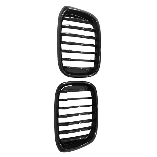 Front Bumper Grill Grille Suitable For BMW X3 G01 X4 G02 2018-2021 Gloss Black-1