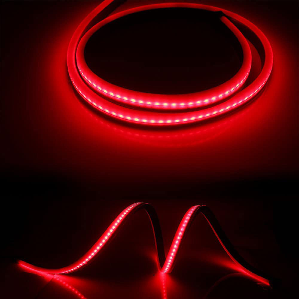 1M Red LED Car High Mount Third Brake Stop Rear Tail Light Bar Strip Universal 12V-2