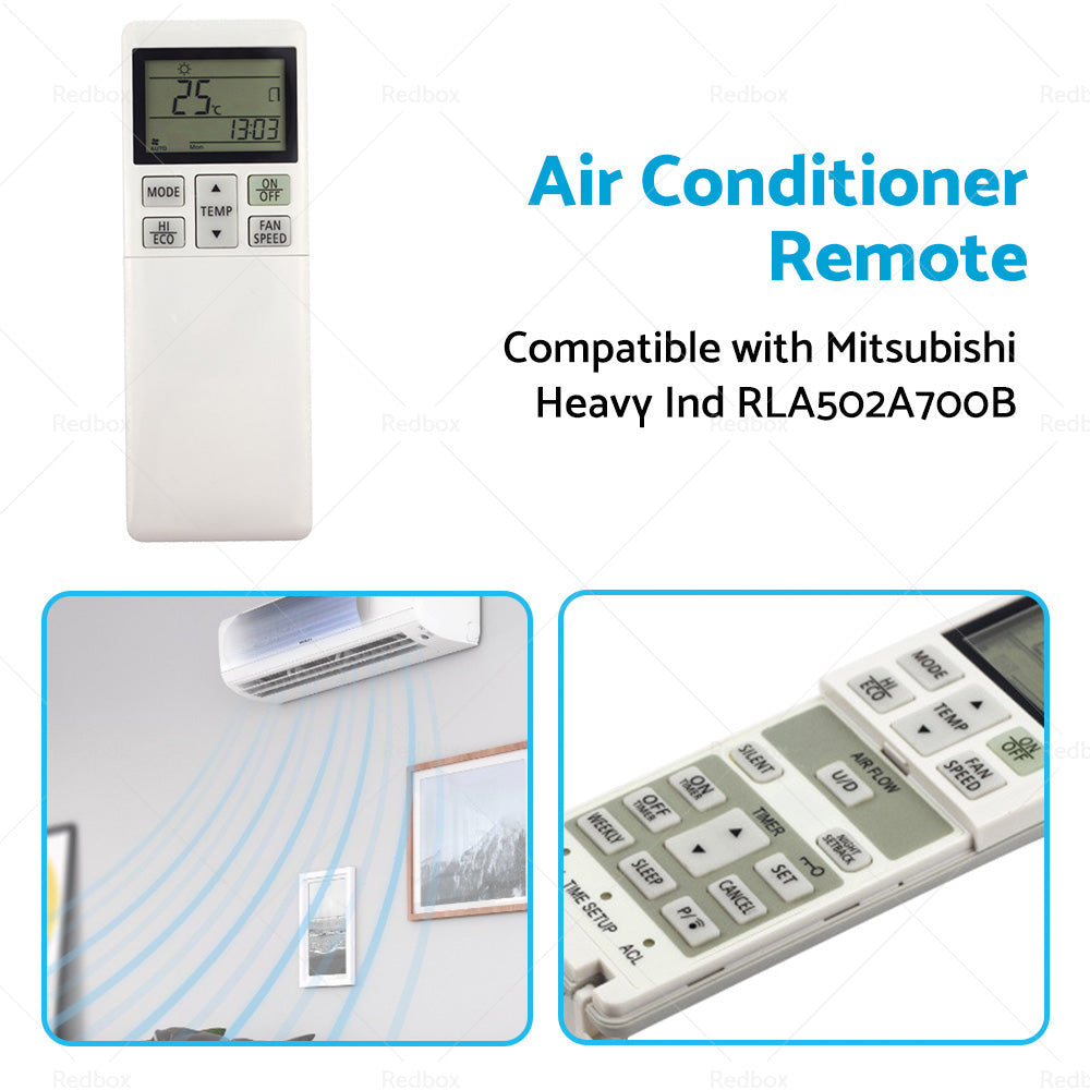 A C Air Conditioner Remote Control Suitable for Mitsubishi Heavy Ind RLA502A700S-4