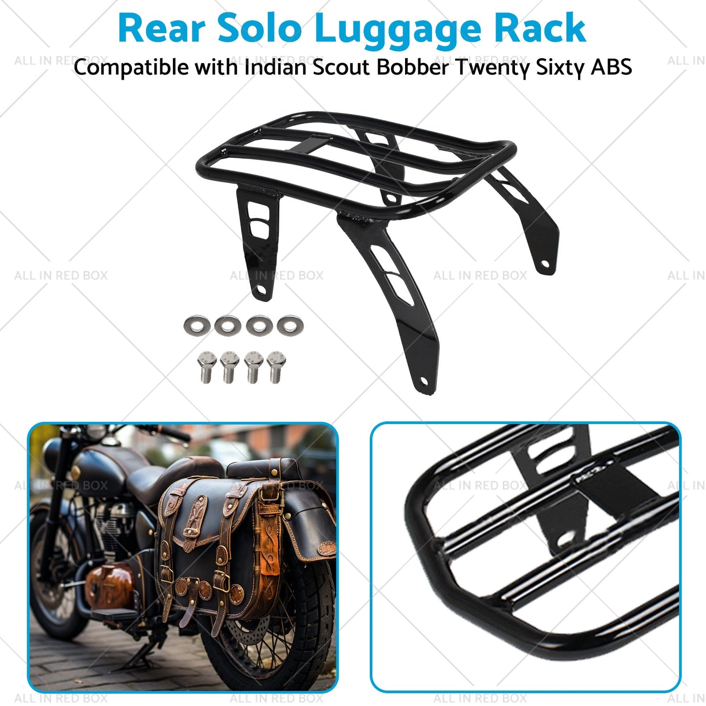 Motorcycle Rear Solo Luggage Rack Suitable For Indian Scout Bobber Twenty Sixty-3