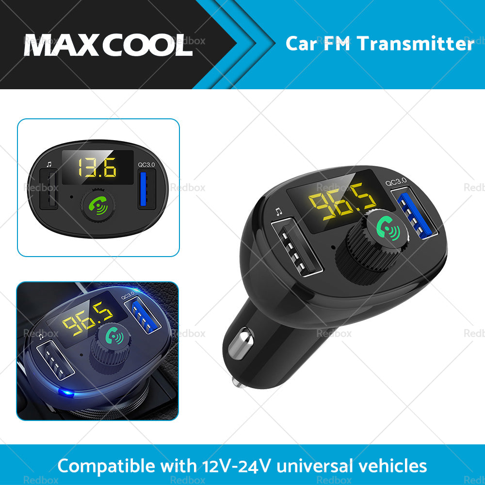 Bluetooth-5. 0 Radio Car Kit Wireless FM Transmitter Dual USB Charger MP3 Player-2