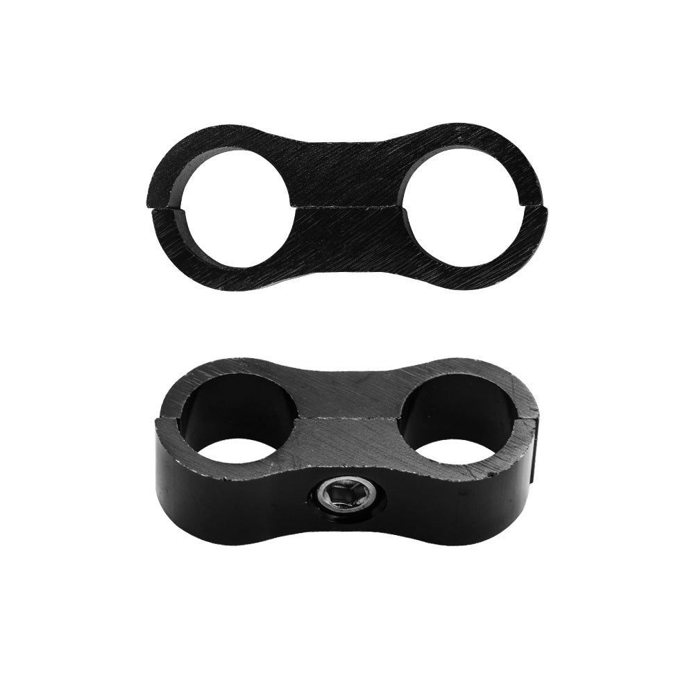 10x AN6 6AN AN-6 Nylon Braided Stainless Steel Fuel Oil Line Hose Separator Clamp-4