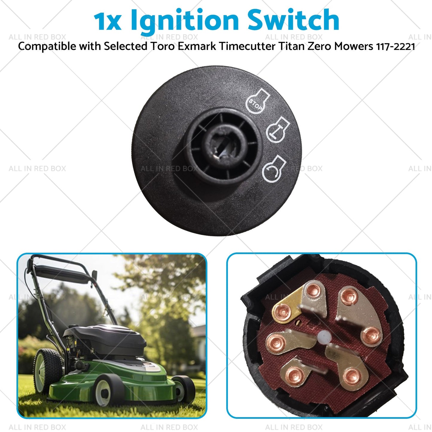 Ignition Switch Suitable for Toro Titan Zero Exmark Timecutter Mowers 117-2221-3
