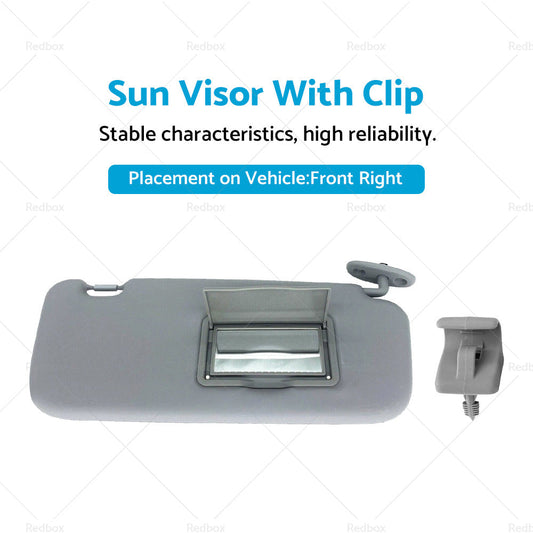 Sun Visor With Clip Front Right Side Suitable For Hyundai Getz 2002-2011 Grey-1
