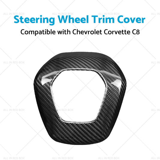 Overlay Real Carbon Fiber Steering Wheel Center Cover Suitable For Corvette C8-1