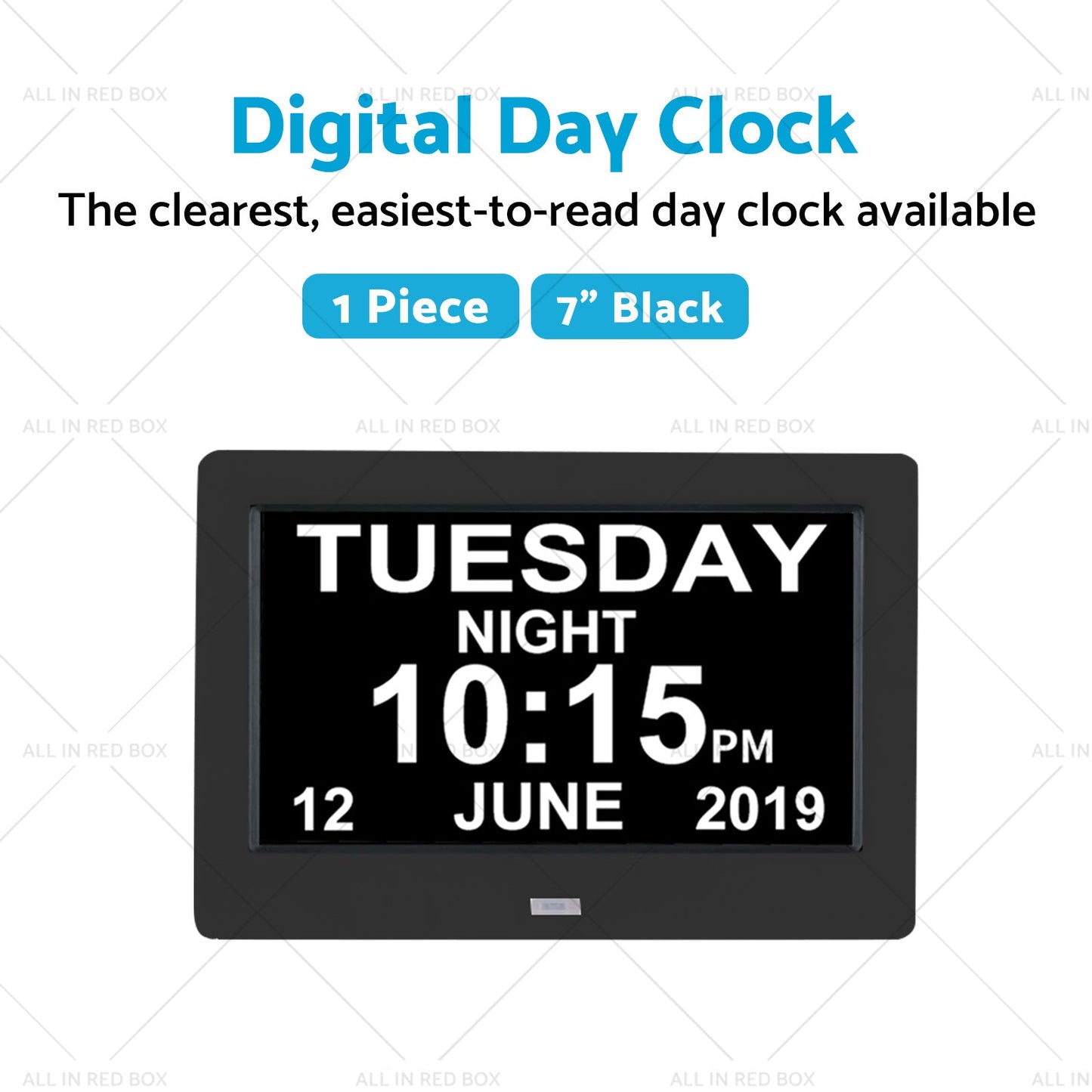7 inch LED Large Digital Day Clock Calendar Dementia Date Week Month Year Time Wall-1