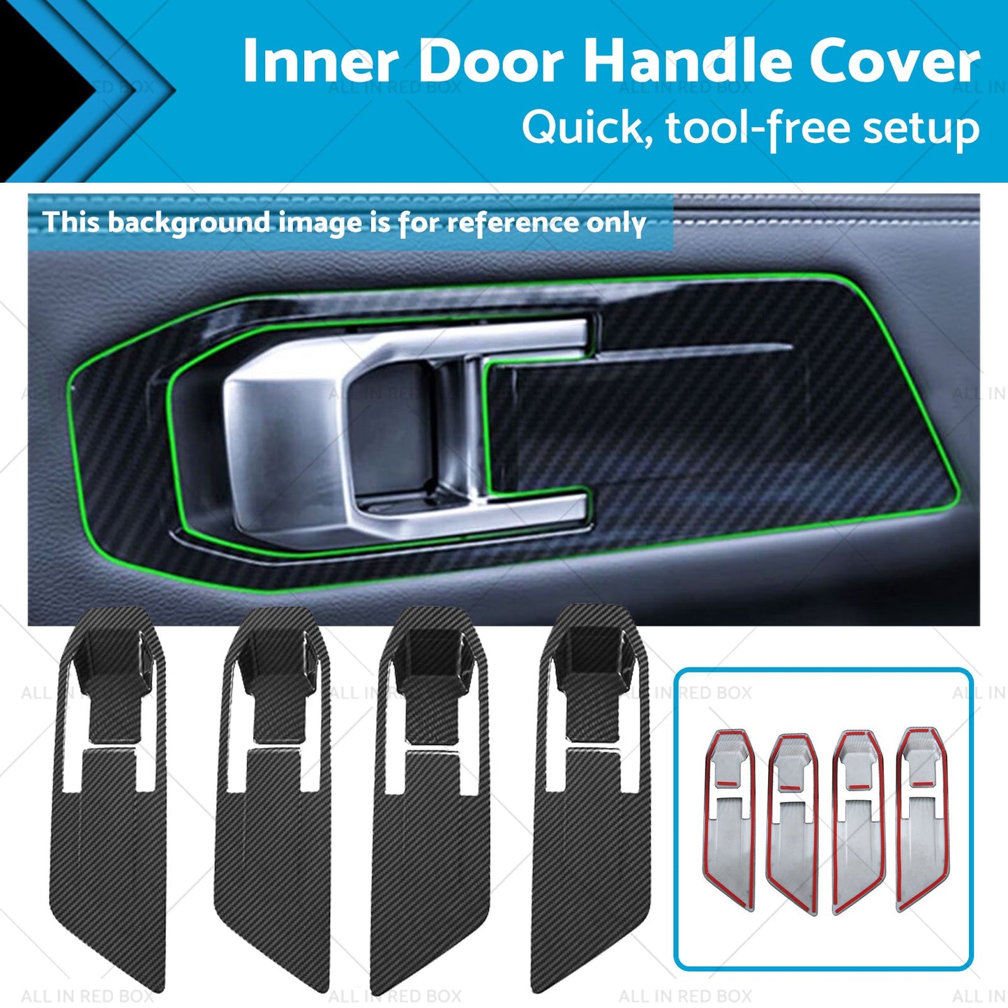 Carbon Fiber Inner Door Handle Cover Suitable For Mitsubishi Triton L200 23-25-0