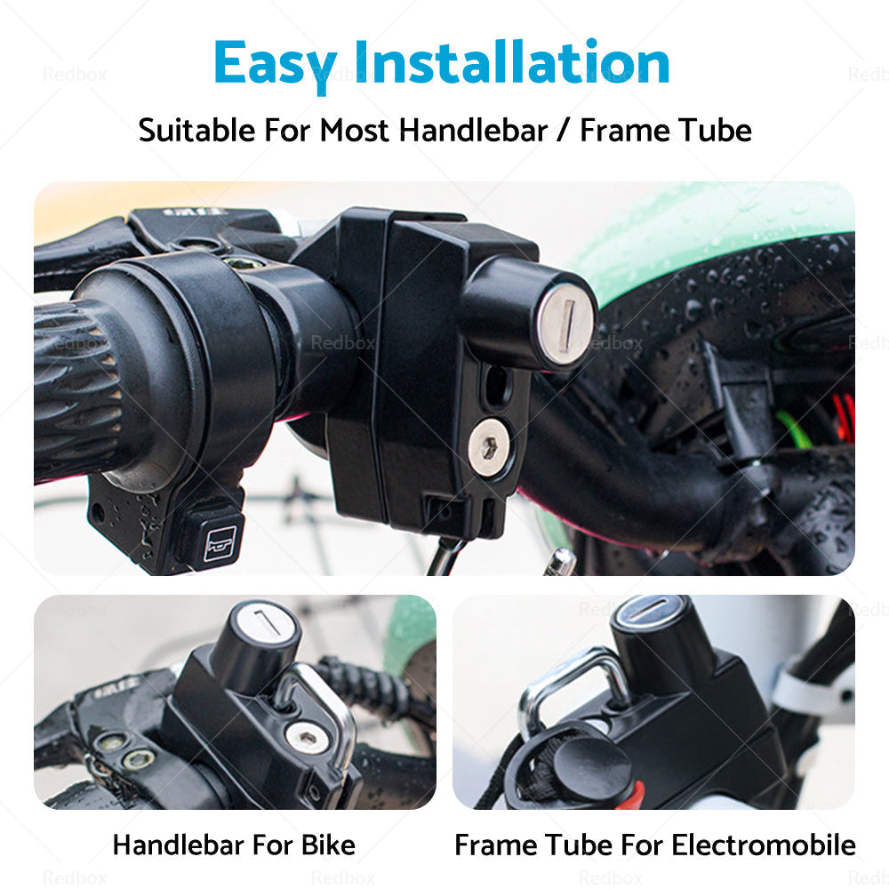 Motorcycle Helmet Lock 22mm 25mm Handlebar Frame Tube Suitable For Harley-3