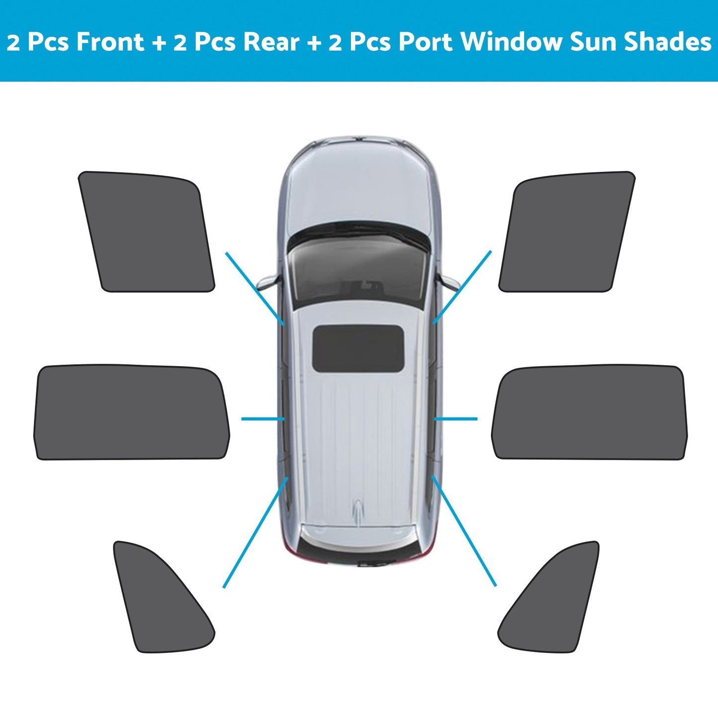 Front Rear Port Window Magnetic Mesh Sun Shade Suitable For Jeep Grand Cherokee-9