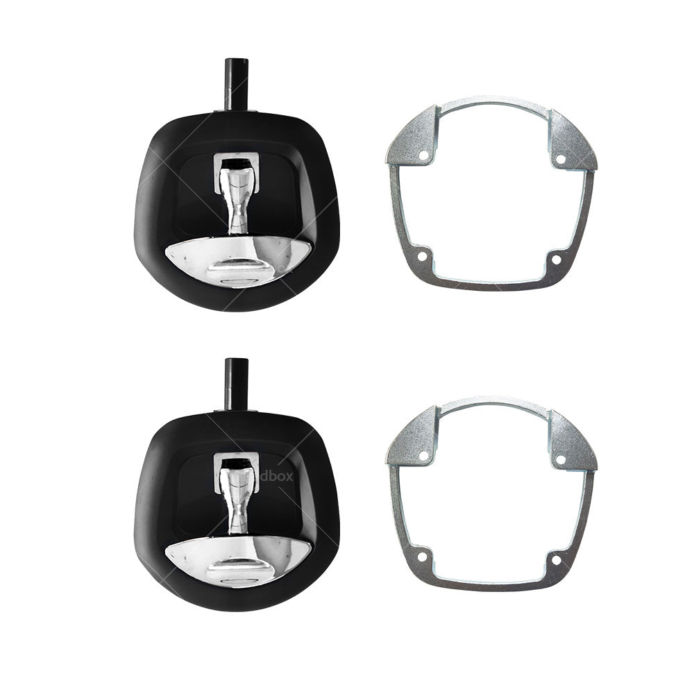 2pcs Whale Tail Lock or Compression Lock Black w or Chrome Handle Trailer Ute Toolbox-2