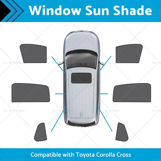 Front Rear Port Window Magnetic Mesh Sun Shade Suitable for Toyota Corolla Cross-1