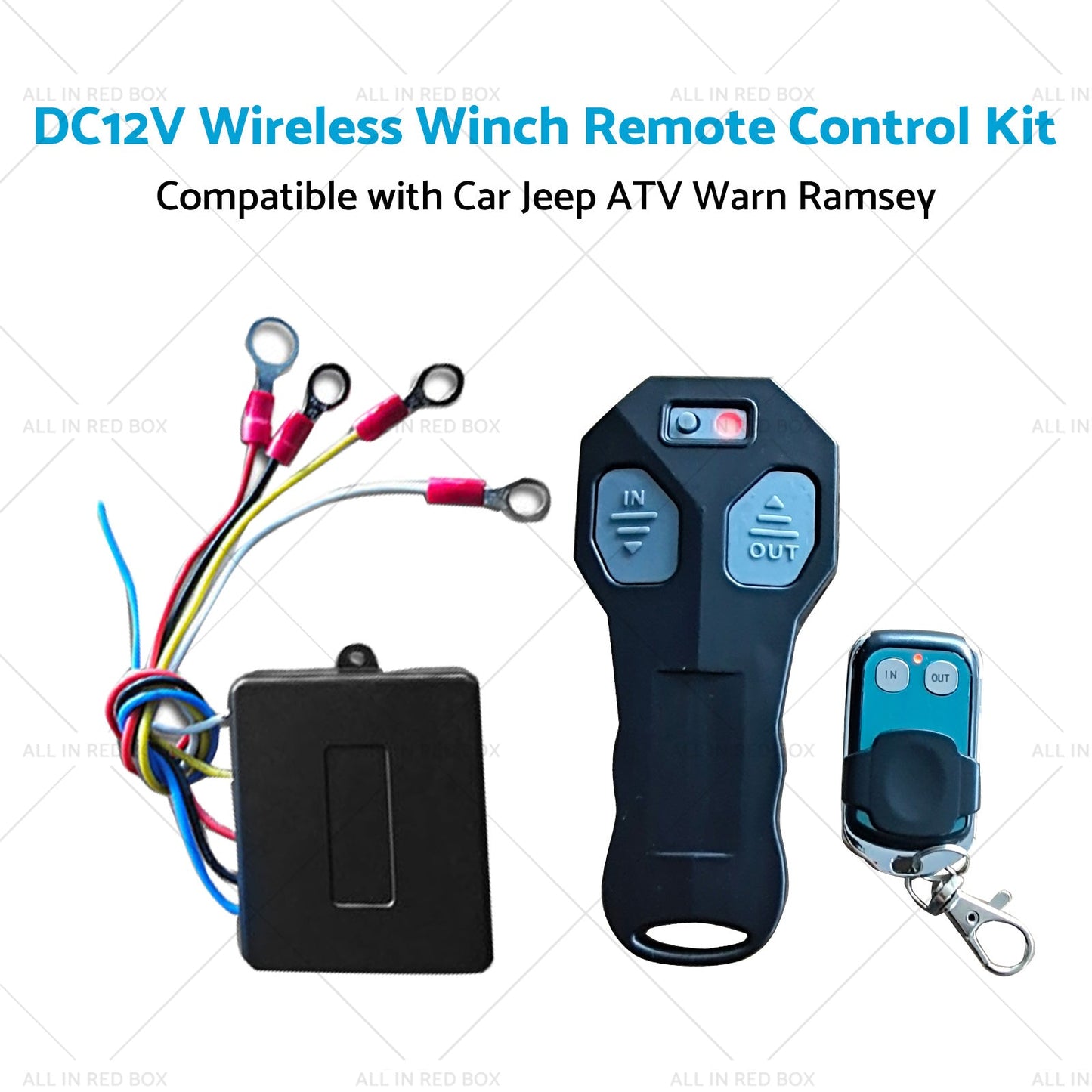 DC12V Wireless Winch Remote Control Kit Suitable for Car Jeep ATV Warn Ramsey-3