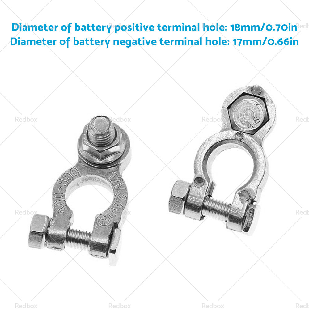 8PCS DC 12V-24V Car Battery Terminals Positive Negative Connectors Clamp Clip-4