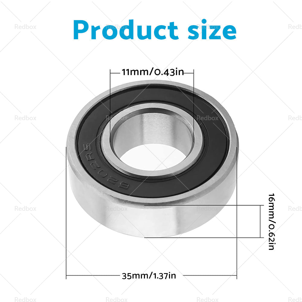 6202-16-2RS 4pcs Ball Bearings Z2 16x35x11mm Double Sealed Chrome Steel-3
