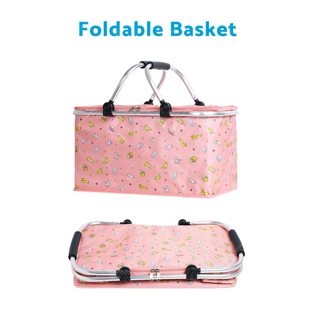 Extra Large Picnic Blanket & Basket Waterproof Portable Beach Mat Storage Box-4