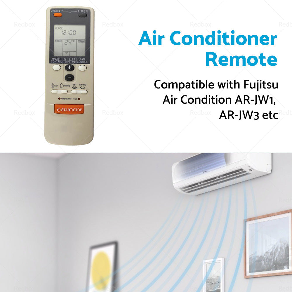 Air Con Remote Suitable for Fujitsu AR-JW1 AR-JW3 AR-JW11 AR-HG1 AR-HG2 AR-DB1-3