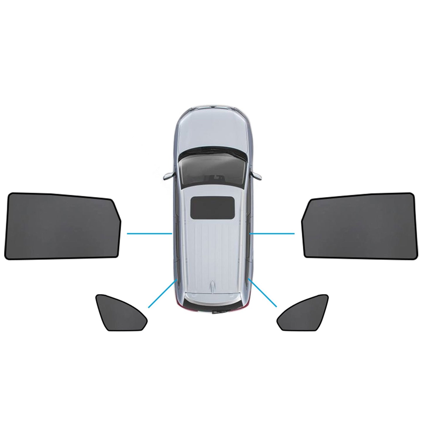 Car Magnetic Mesh Sun Blind Shade Suitable for Suitable for Holden Captiva 06-17-3