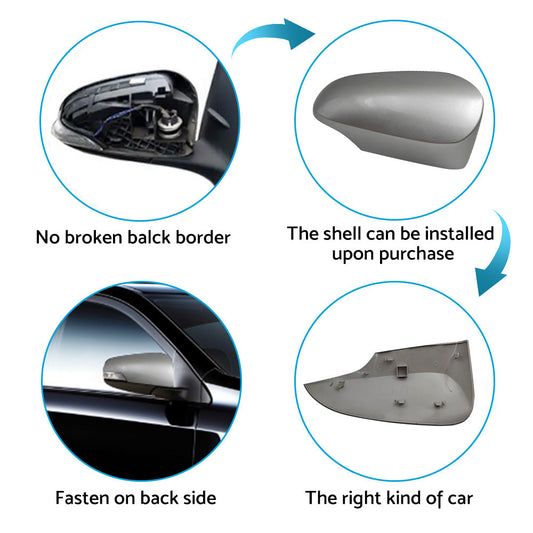 Right Mirror Cover Cap Suitable for Toyota Corolla 12-18 Silver 1F7 RH Side-1
