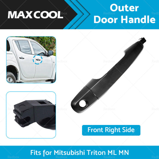 Black Front Right Outer Door Handle Suitable For Mitsubishi Triton ML MN 06-15-1