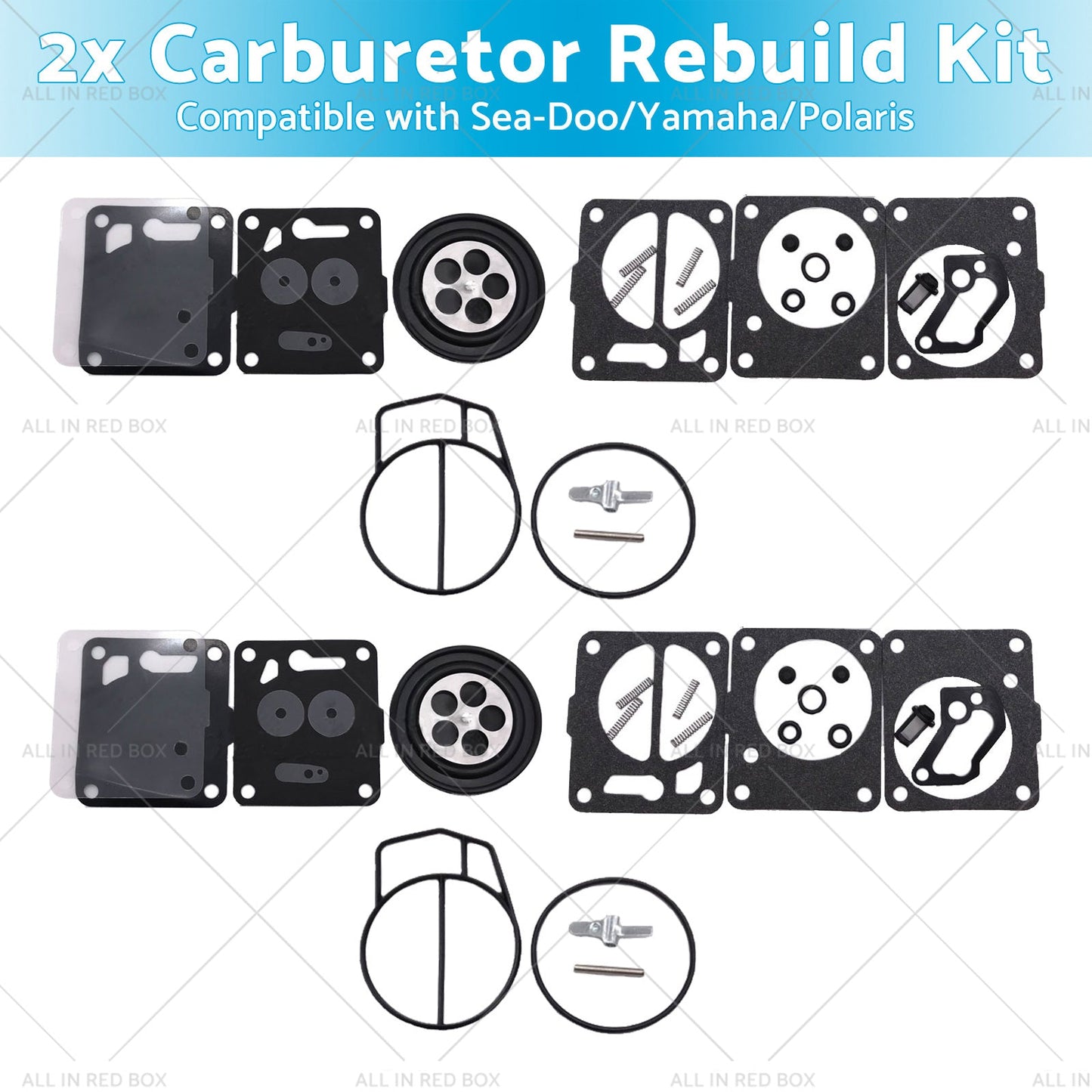 2x Carburetor Carb Rebuild Repair Kit Suitable Sea-Doo SP SPI SPX HX GS GSI GSX-2