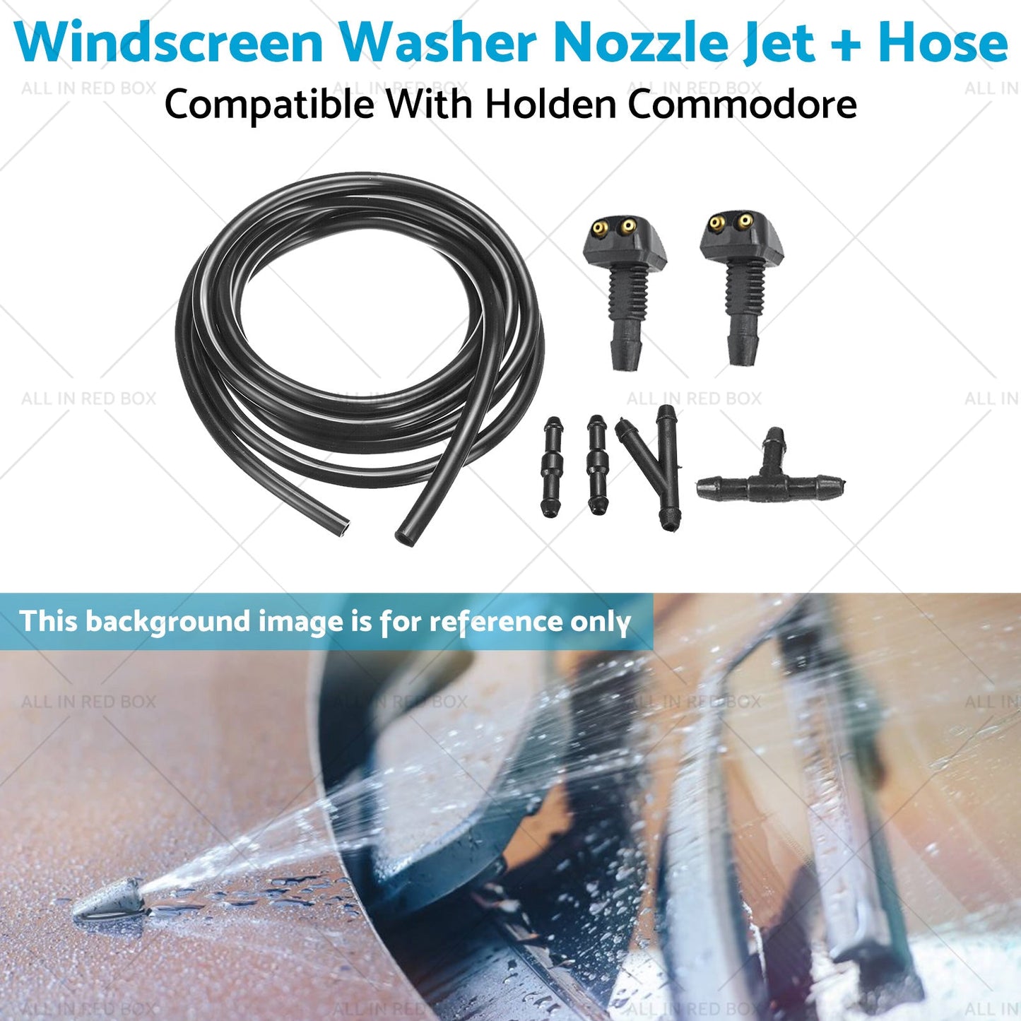 Windscreen Washer Nozzle Jet Hose Kit Suitable For Holden Commodore VB VC VH VK-4