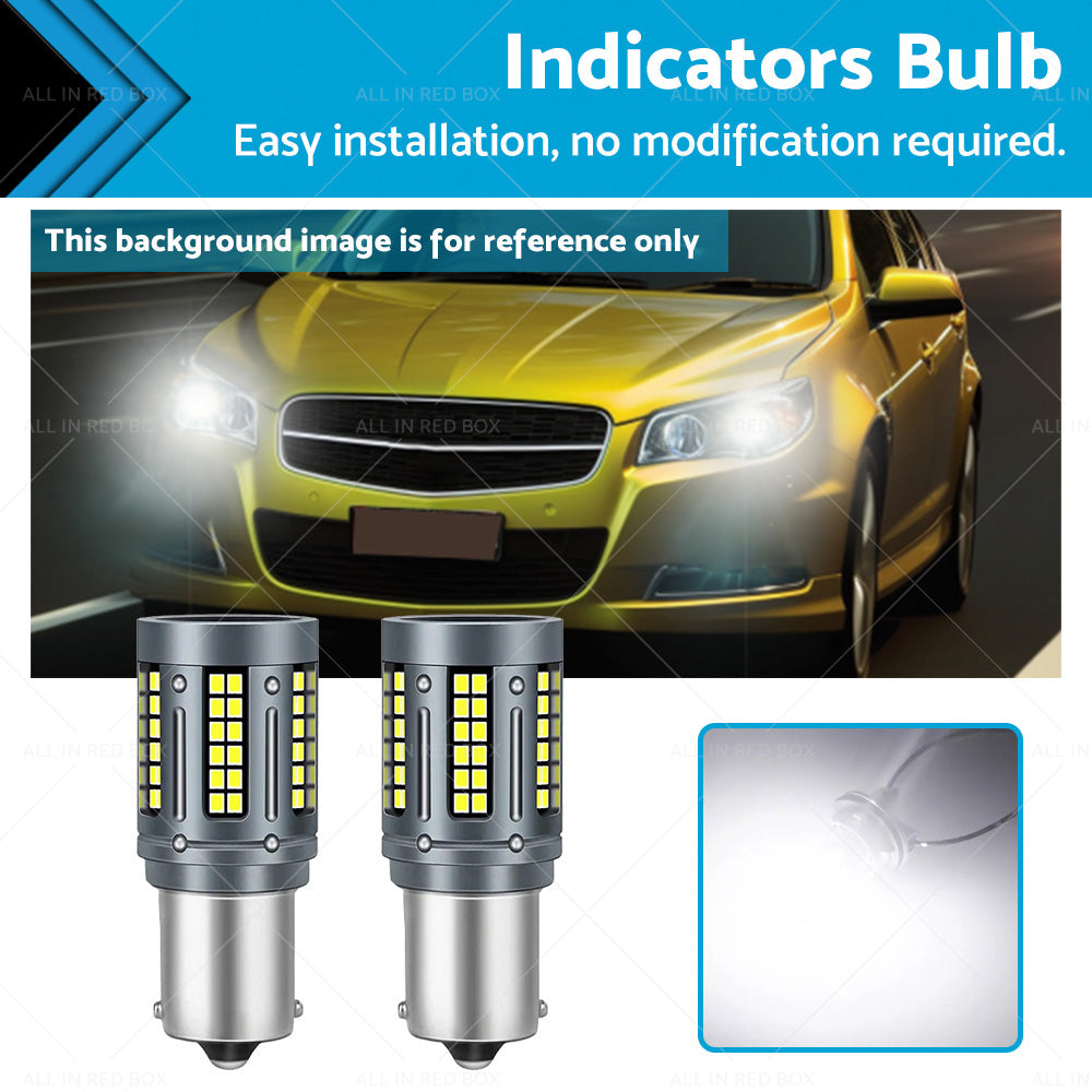 LED White Rear Reverse Bulbs BA15s Suitable For Holden Commodore VT VX VY VZ VE-0