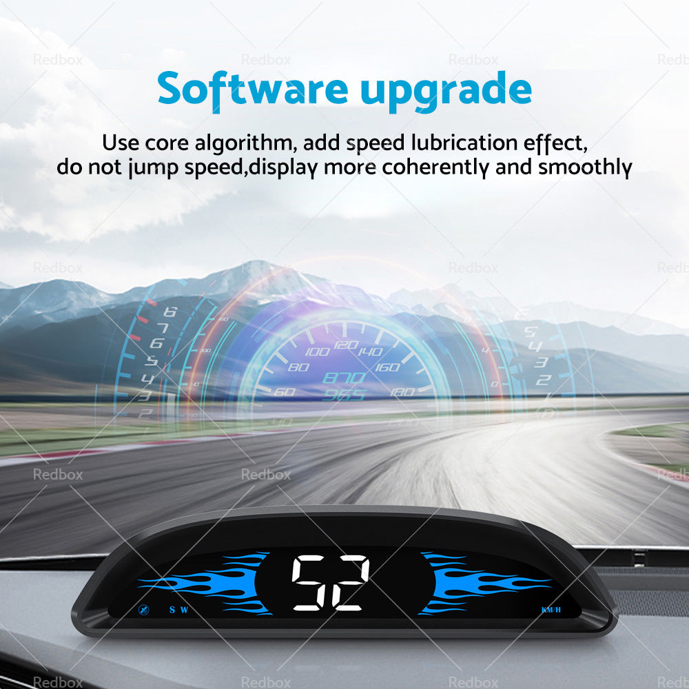 Car HUD Head Up Display LCD Digital GPS Speedometer Overspeed Alarm Universal-3
