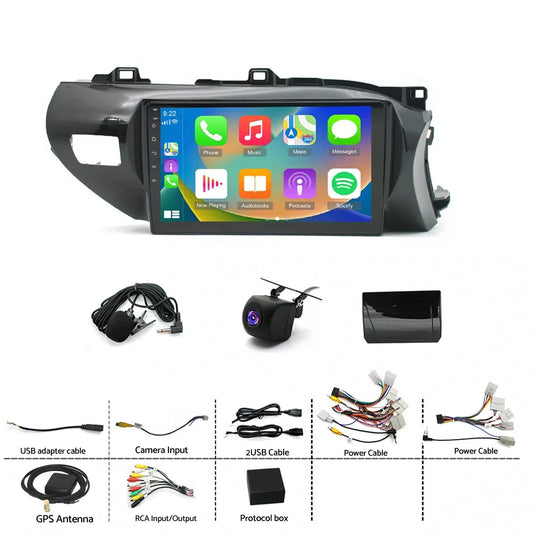 CarPlay Radio Head Unit Suitable For Toyota Hilux 15-22 Android 14 Apple 4+64G-1