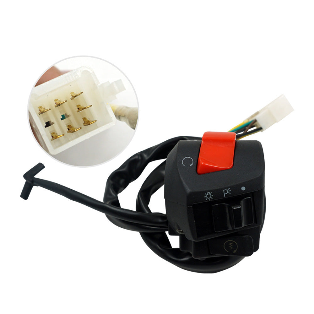 Motorcycle Handle Bar Headlight Control Switch Turn On Off Light Indicator-4