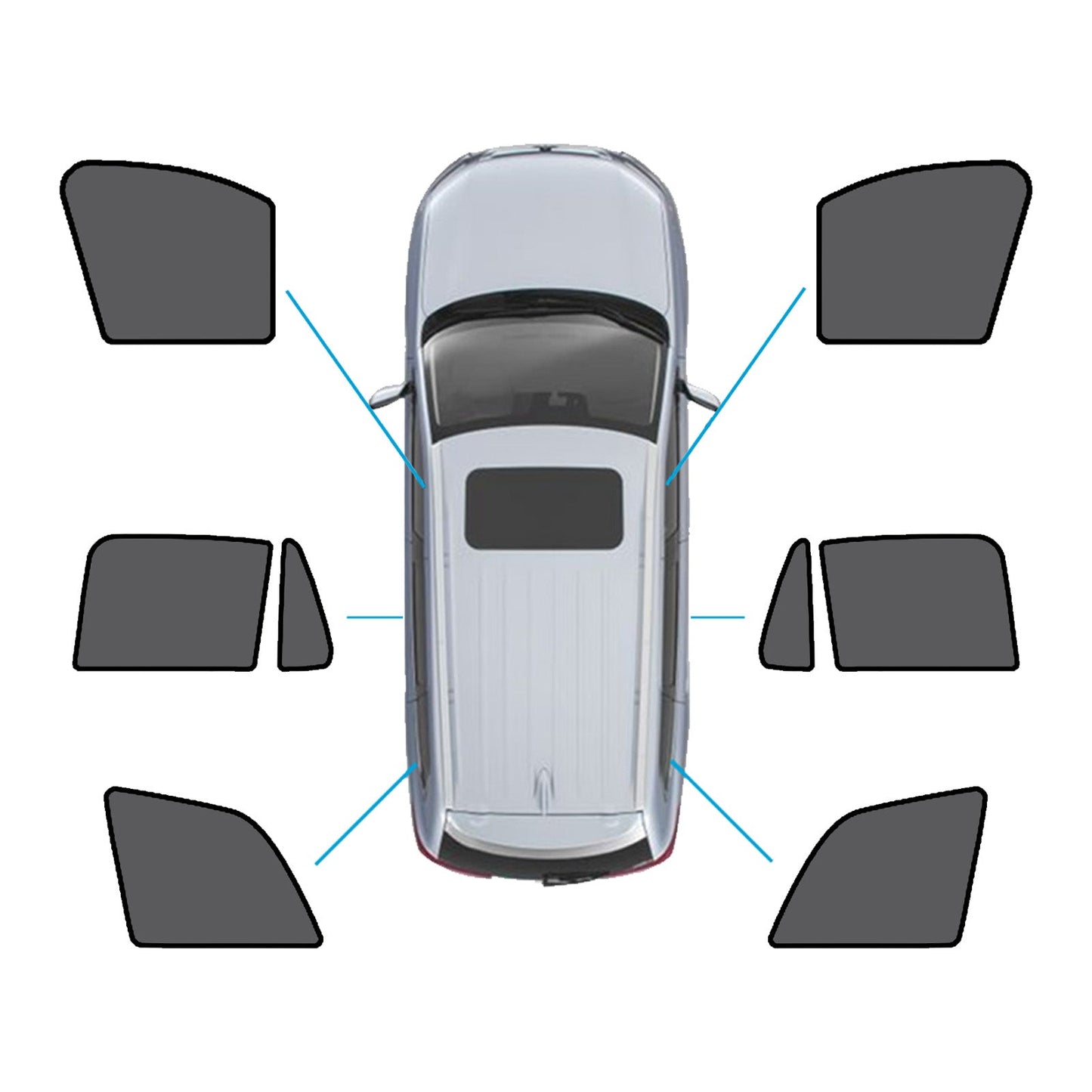 Magnetic Mesh Sun Blind Shades Suitable for Volvo XC90 2015-Current On Front/Rear-5