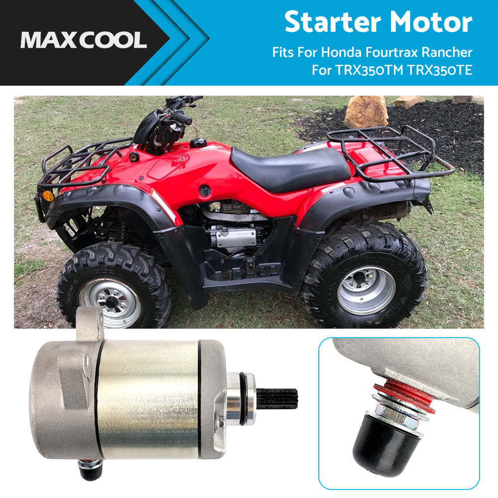 9 Tooth Electric Starter Motor Fit For Honda TRX350 TE or FE TM or FM Fourtrax Rancher-4