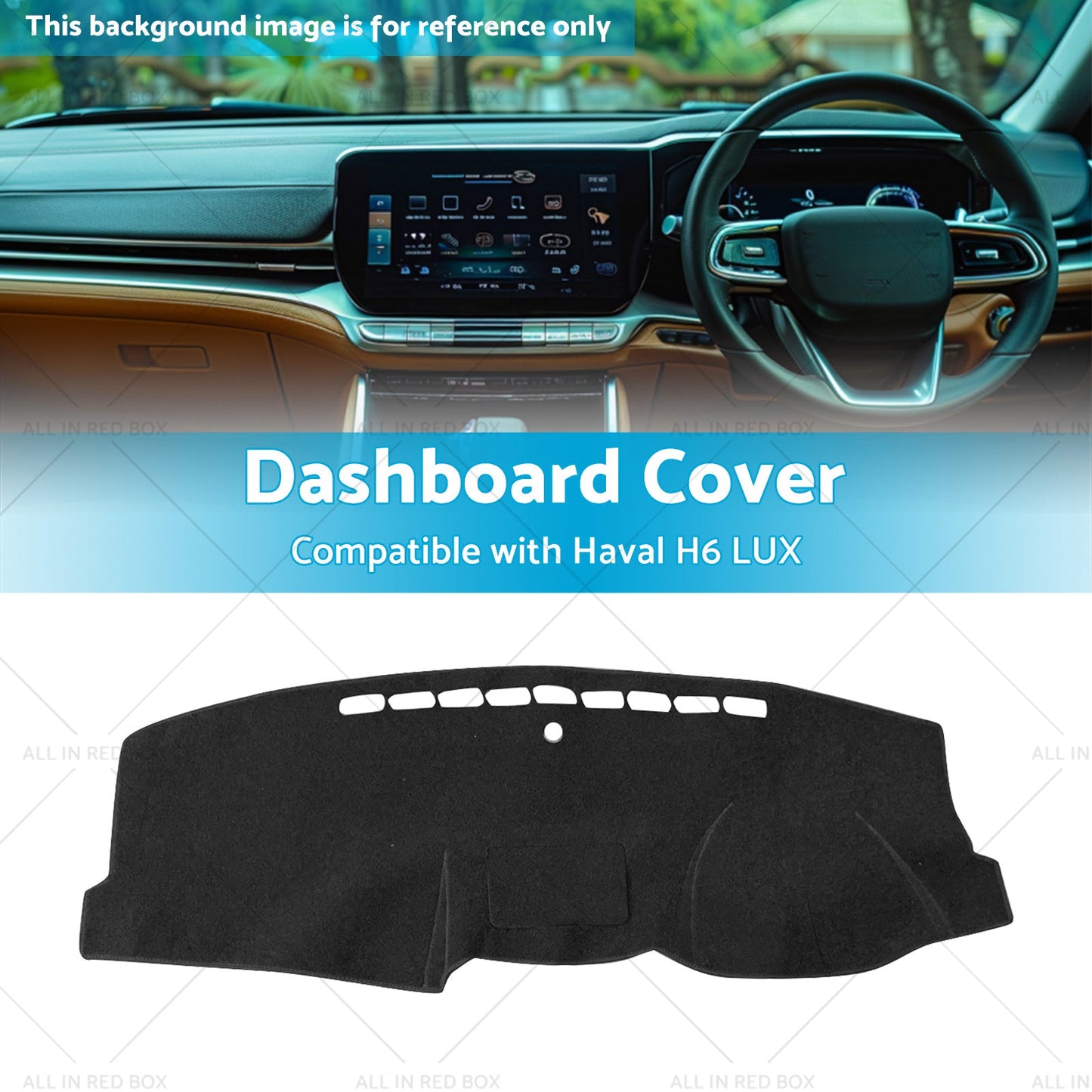 Dashboard Sun Cover Dash Mat Suitable for Haval H6 LUX 7 or 2016-2020 Black-3