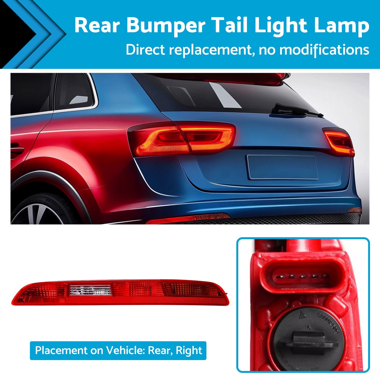 Rear Bumper Tail Light Lamp Right Driver Side Suitable For Audi Q3 2011-2015-1