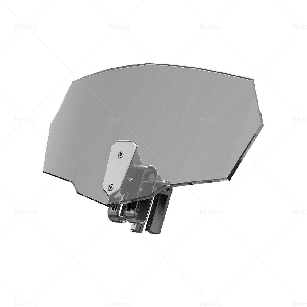 Motorcycle Windshield Clip On Extension Spoiler Wind Deflector Windscreen Smoke-3