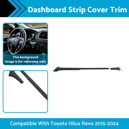 ABS Carbon Dashboard Strip Cover Trim Suitable For Toyota Hilux Revo 2015-2024-1