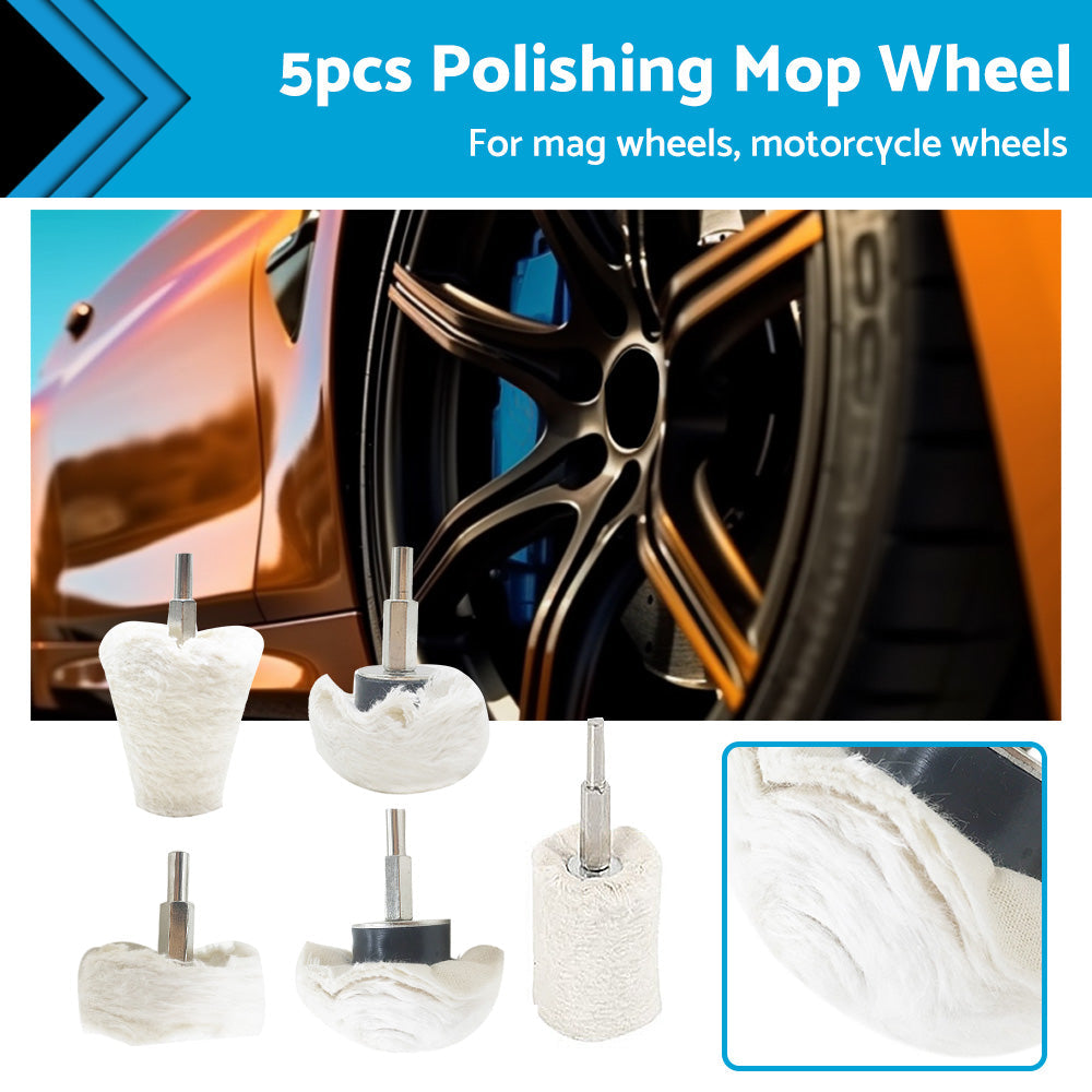 5PCS Polishing Buffing Pad Mop Wheel Drill Kit for Manifold Aluminum Stainless-0