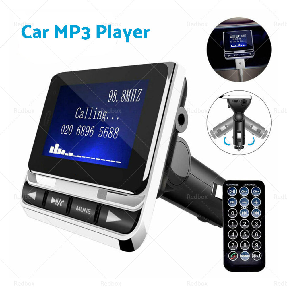 Handsfree Wireless Bluetooth-compatible Car FM Transmitter MP3 Player USB Charge-4