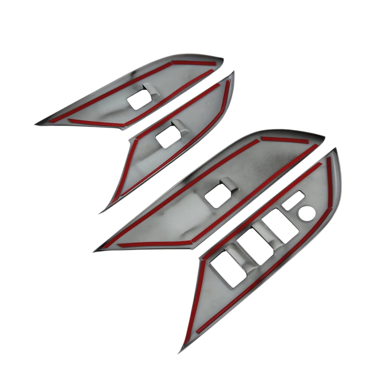 4PCS Window Lift Panel Cover Trim Sticker Suitable For Toyota Hilux Revo 2024-4