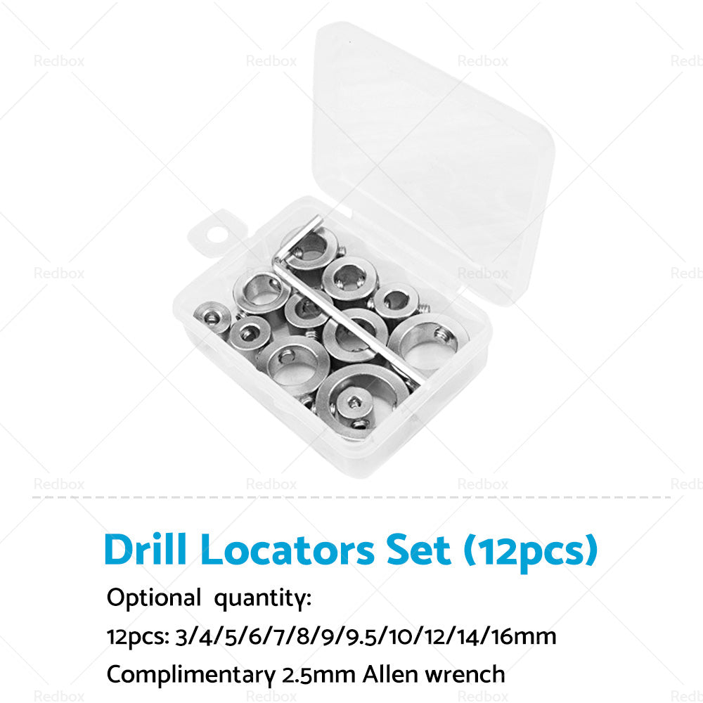 Drill Stop Collar Set 3mm-16mm Drilling Bit Depth Stopper Ring Woodworking-5
