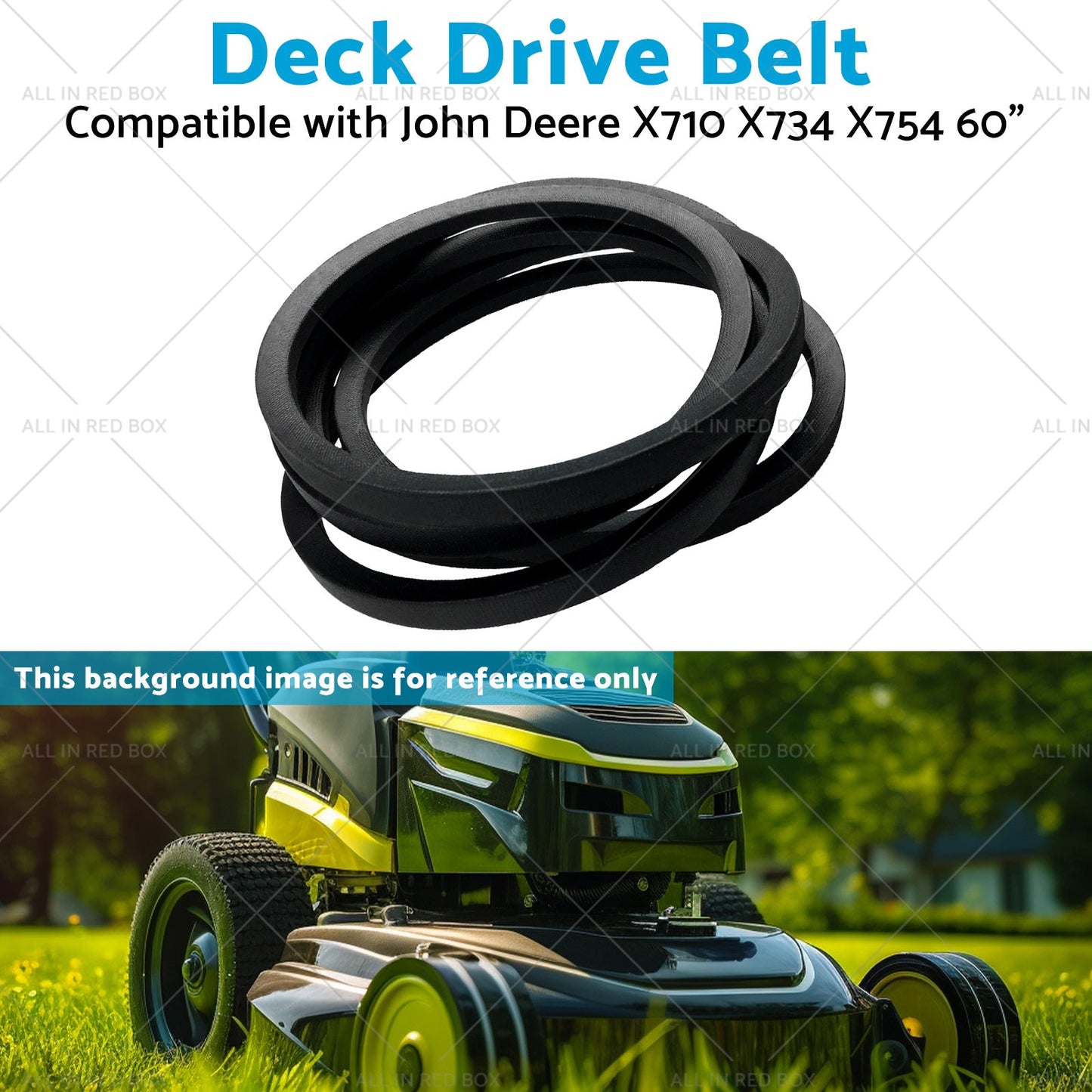 M163993 Deck Drive Belt Suitable for John Deere Riding Mower X710 X734 X754 60 inch-3