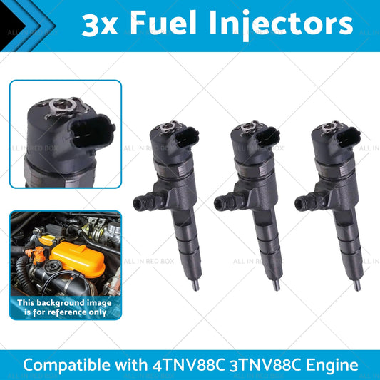 3x Fuel Injectors Suitable for 4TNV88C 3TNV88C Engine 129A00-53100 0445110463-1