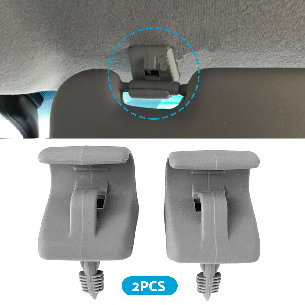 2x Sun Visor Clip Left & Right Side Suitable For Hyundai Getz 2002-2011 Grey 852351C300QS-0