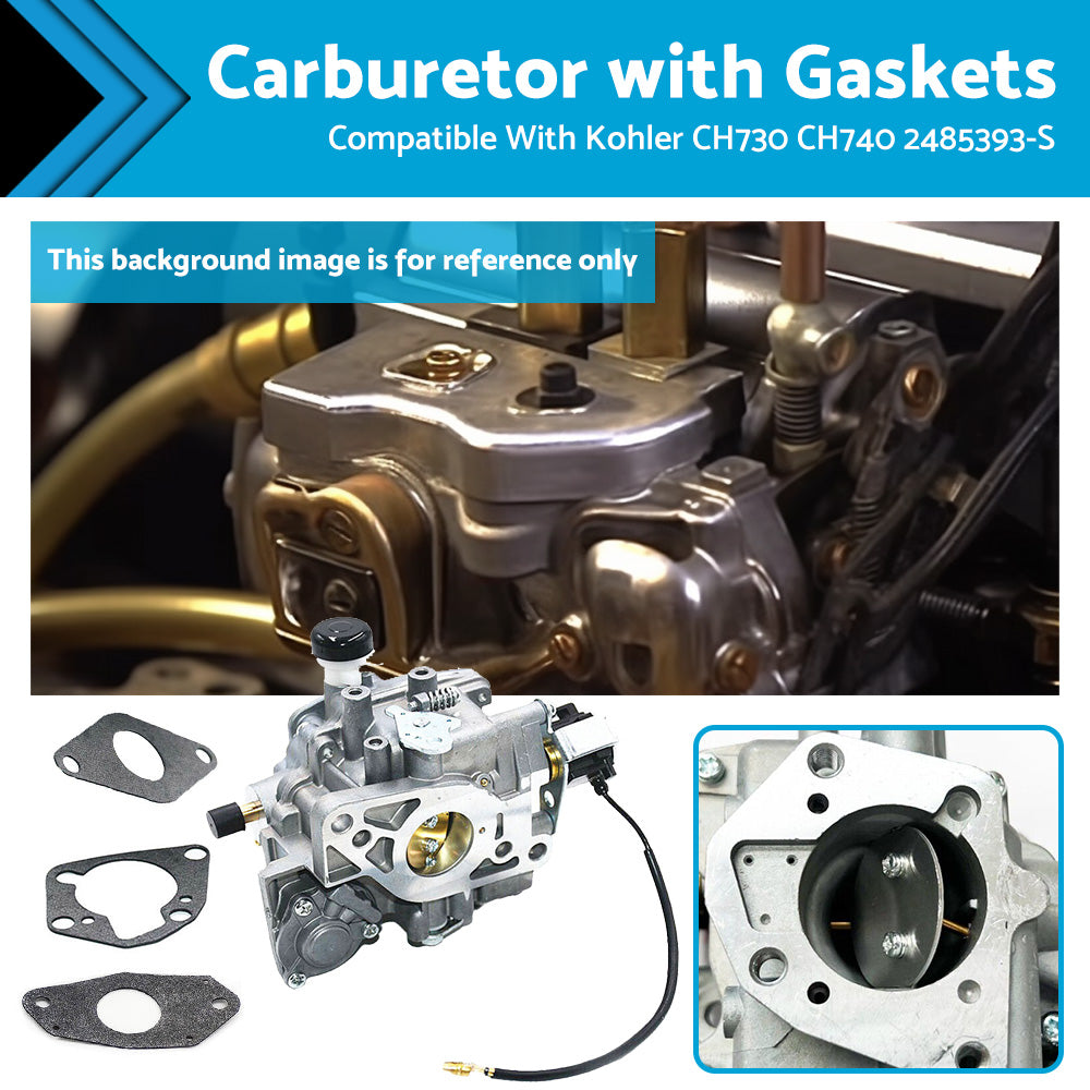 Carburetor Carby Carb with Gaskets Suitable For Kohler CH730 CH740 2485393-S-0