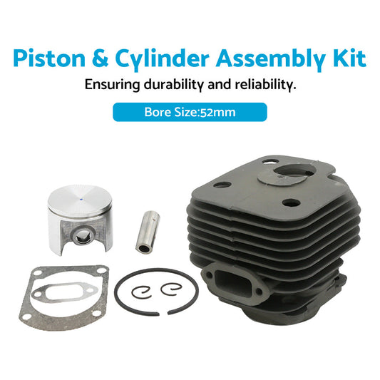 Piston and Cylinder Assembly Kit Suitable For Husqvarna 66 268 272 Chainsaw 52mm-1