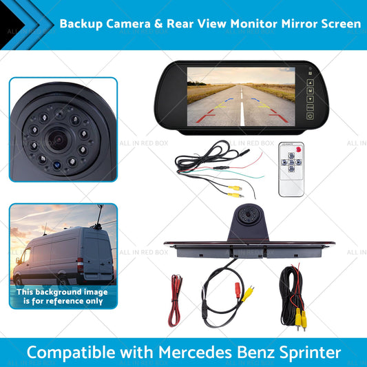 Brake Light Backup Camera W or 7''Monitor Suitable for 07-19 Sprinter or VW Crafter-1