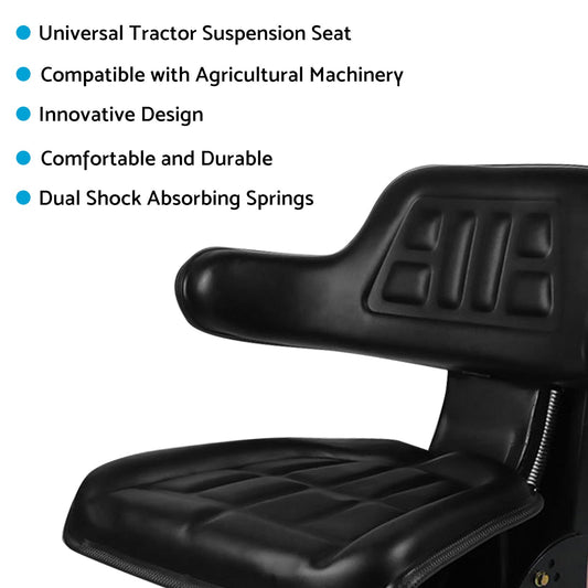 Universal Tractor Seat Forklift Excavator Truck Digger Chair Adjustable Cushion-1