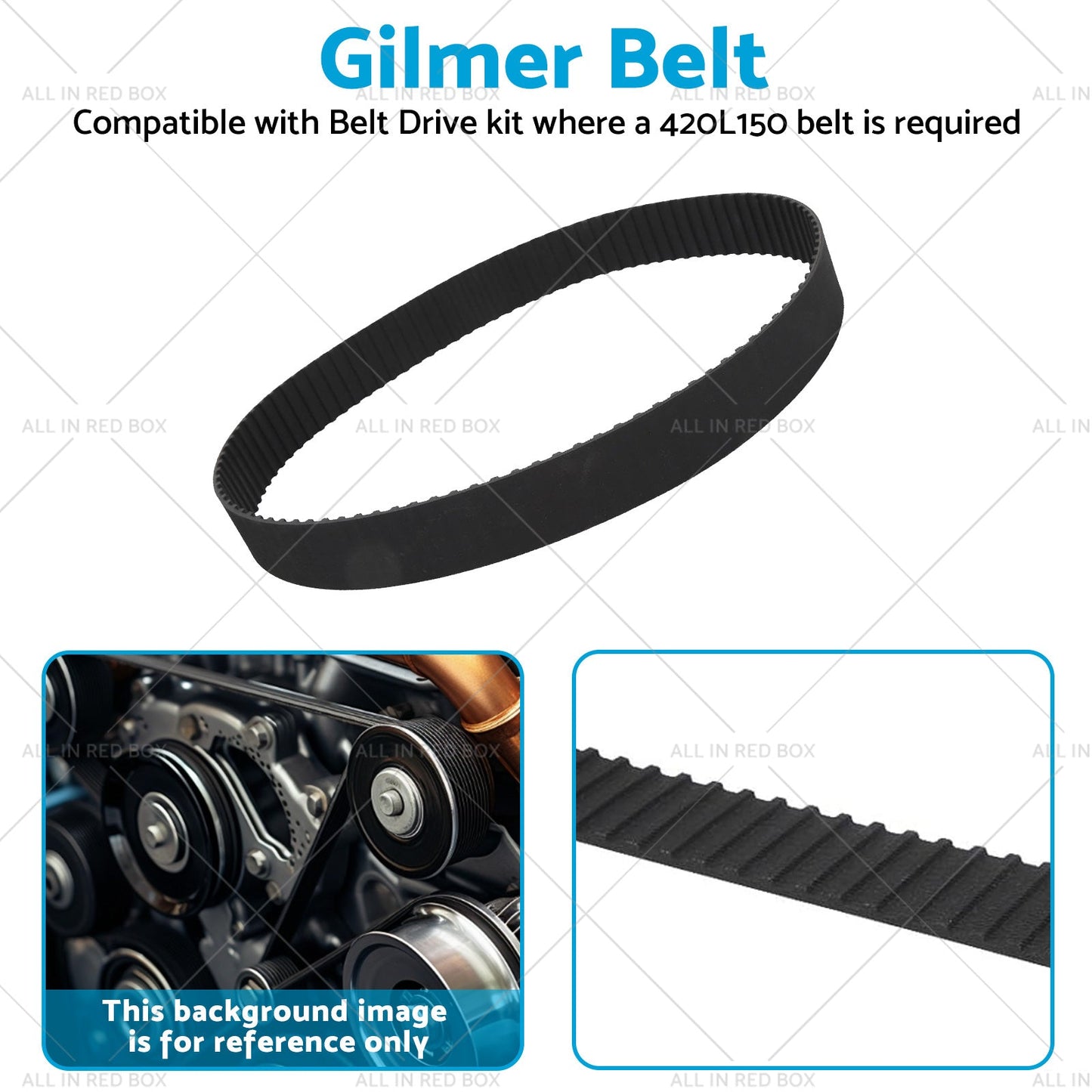 Heavy Duty Gilmer Belt Nylon Reinforced, 420L150 42inch x 15mm Accessories-2